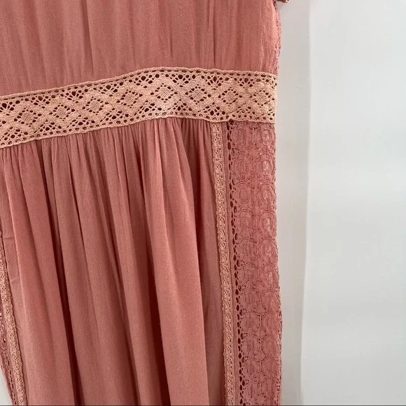 ENTRO dusty rose boho duster size L - Picture 8 of 10